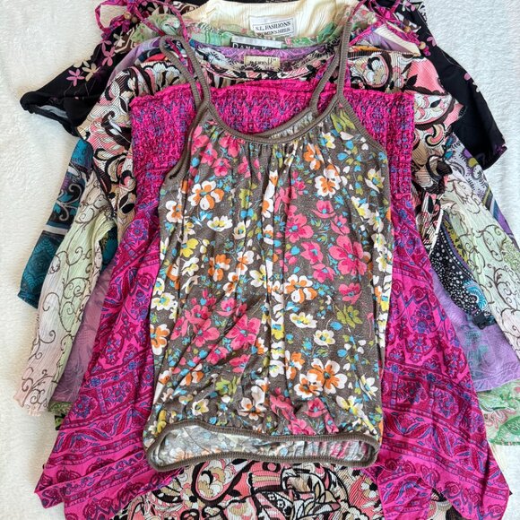 16pc Y2K WHOLESALE BUNDLE | Multi-Size BOHO Resale | VINTAGE FAIRYCORE LOT - Picture 5 of 16